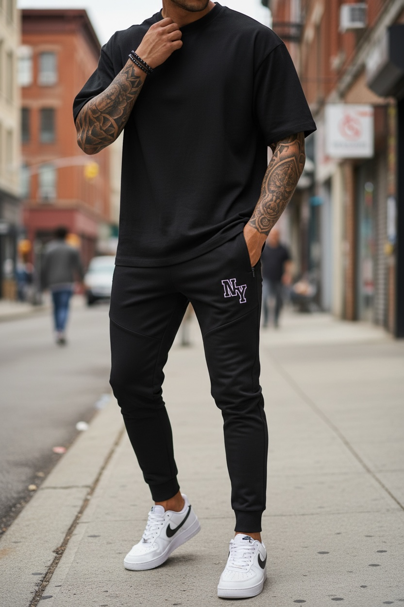 Pantalon Trening Negri Conic | Confort Silon - imagine 2