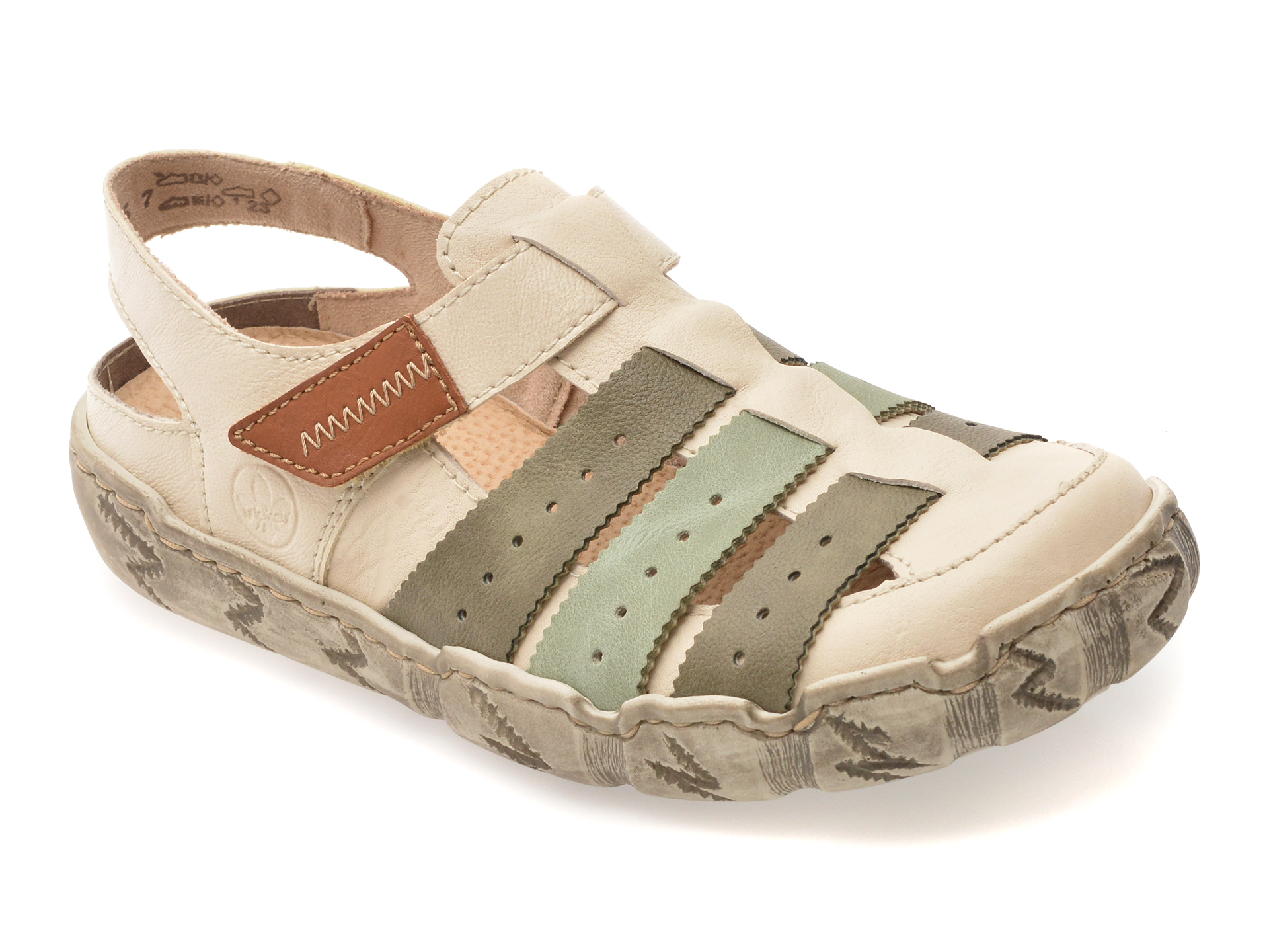 Pantofi Rieker Bej Piele Naturala