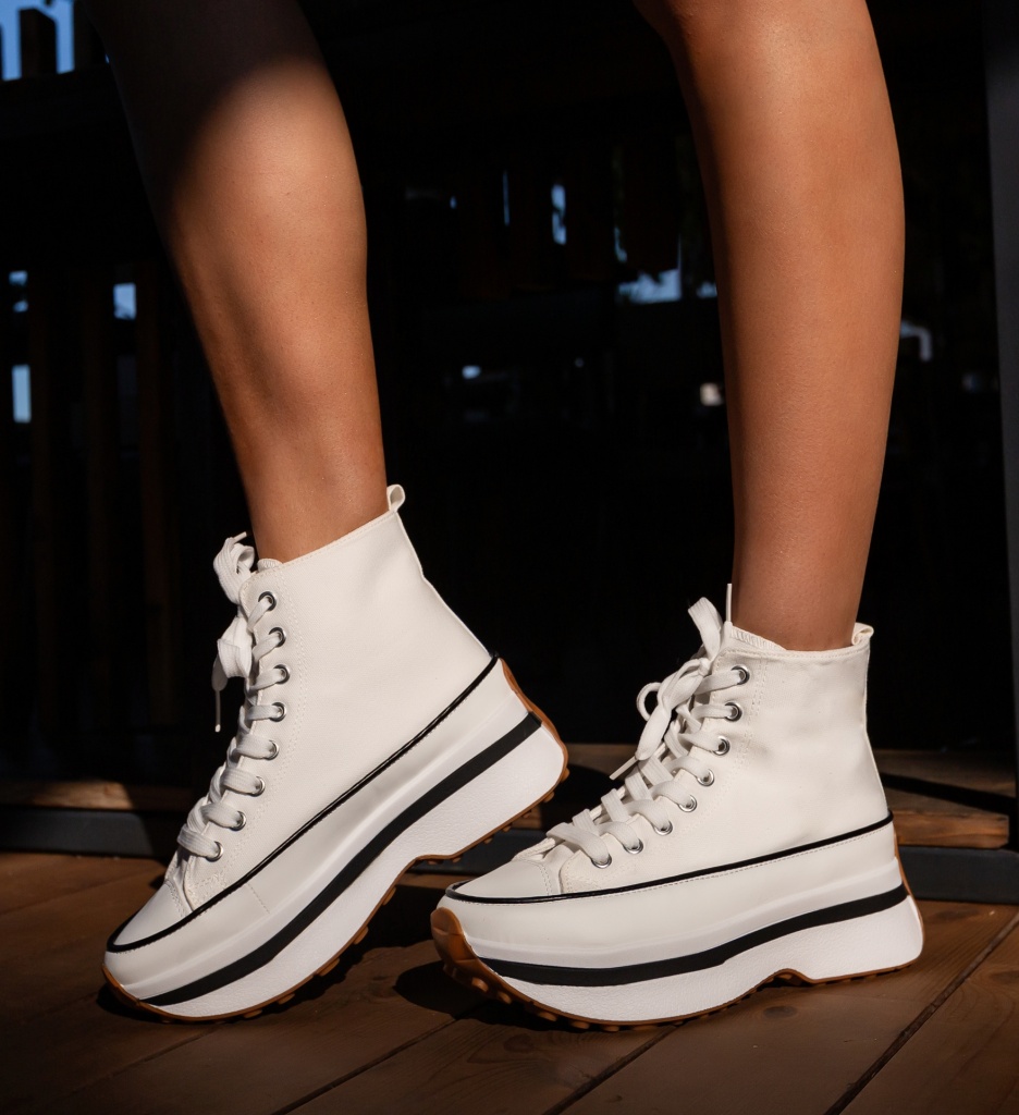Pantofi Sport Katheri Albi - Confort și Stil - imagine 2
