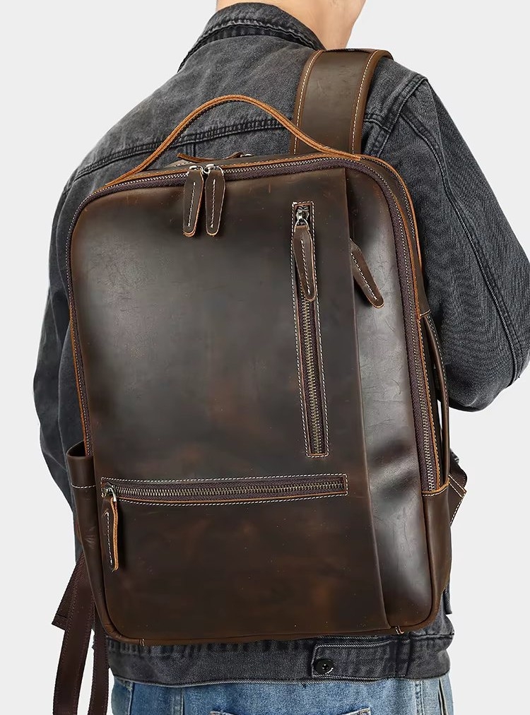 Rucsac Barbati Piele Naturala Delis Zadiel GT3317 - imagine 3