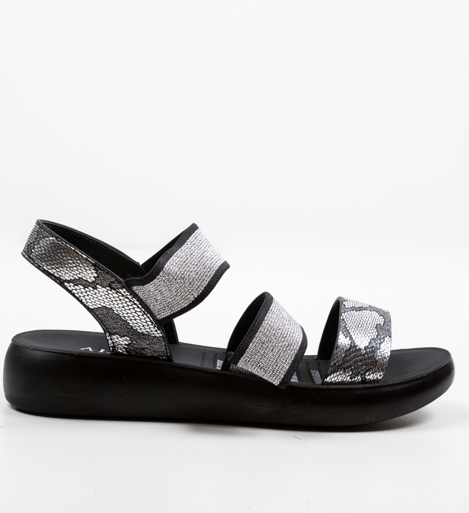 Sandale Snape Negre | Eleganță și Confort - imagine 4