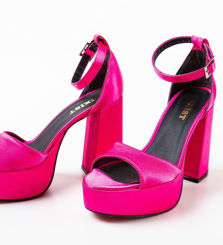 Sandale Katina cu Toc Fuchsia | Eleganță Asigurată - imagine 6