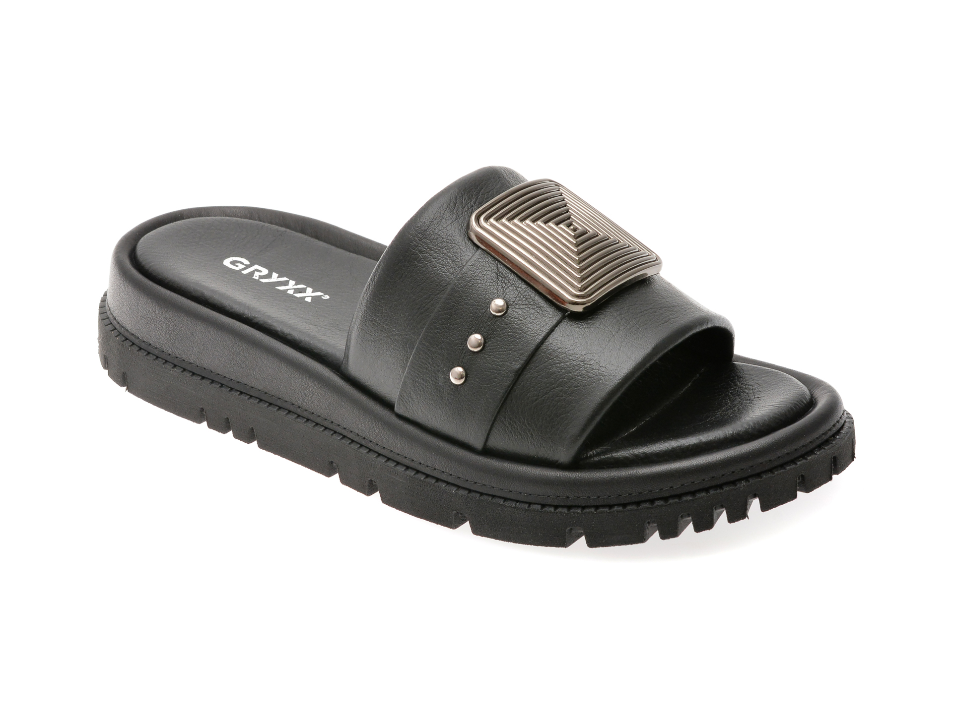 Papuci Gryxx Negri Piele Naturală - Confort Superior
