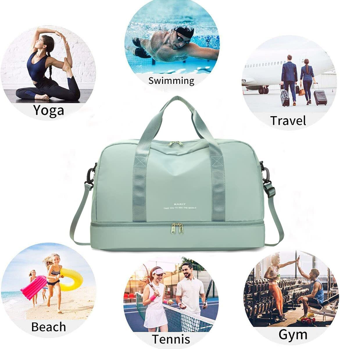 Geanta Calatorie Unisex Delis Alaia GT2220 Verde - imagine 4