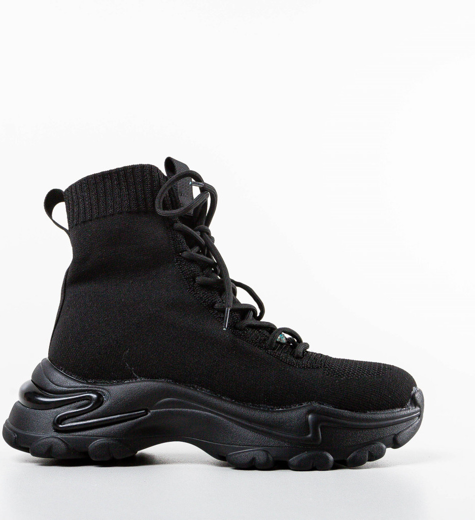 Pantofi Sport Mendra Negri - Confort & Stil - imagine 4