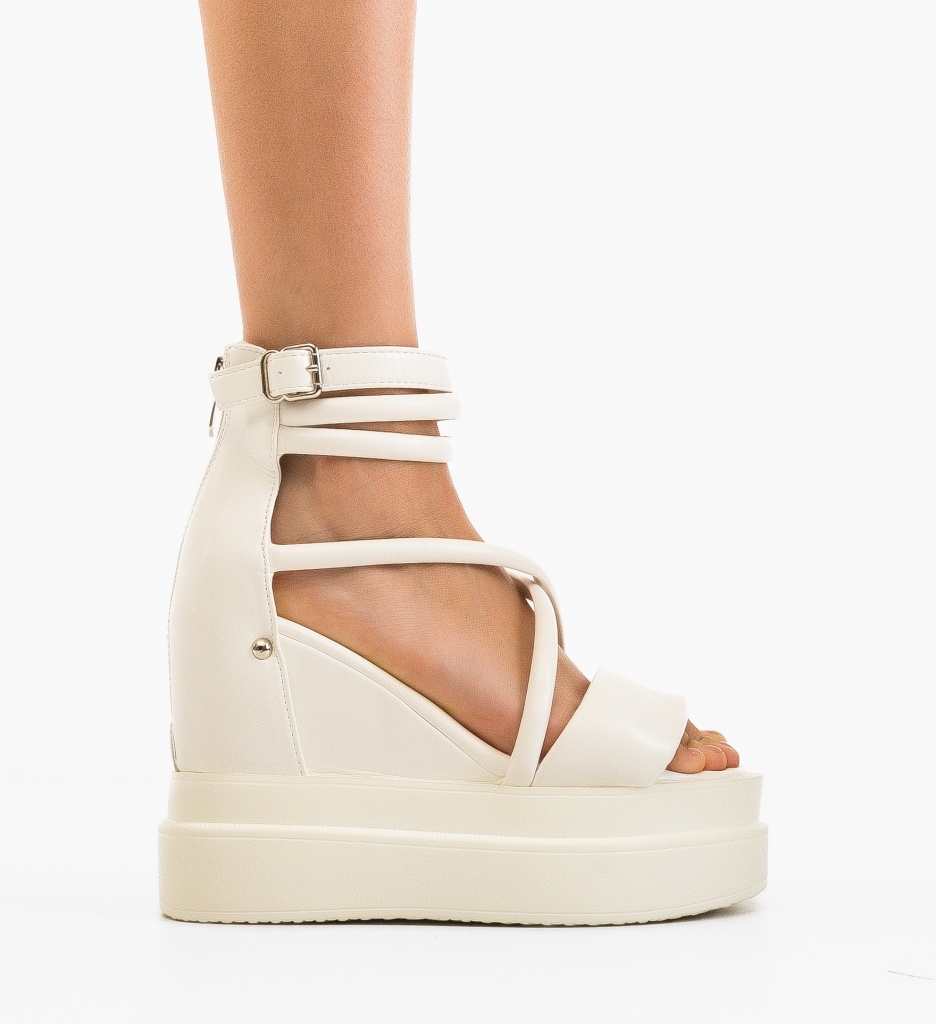 Platforme Dama Shamar Albe - Stil și Eleganță - imagine 4