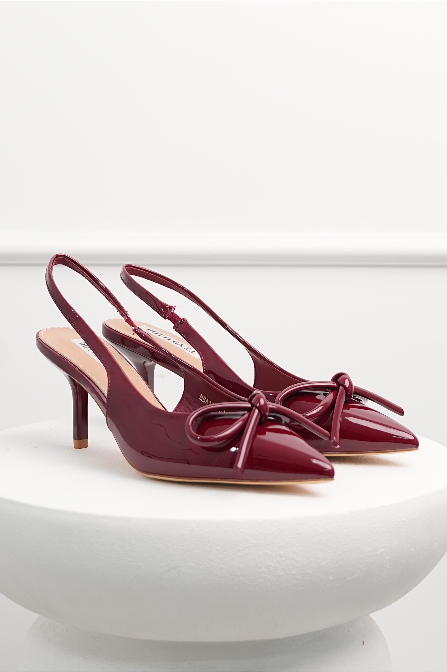 Pantofi Bordo Lacuiți cu Fundă | Eleganță și Stil