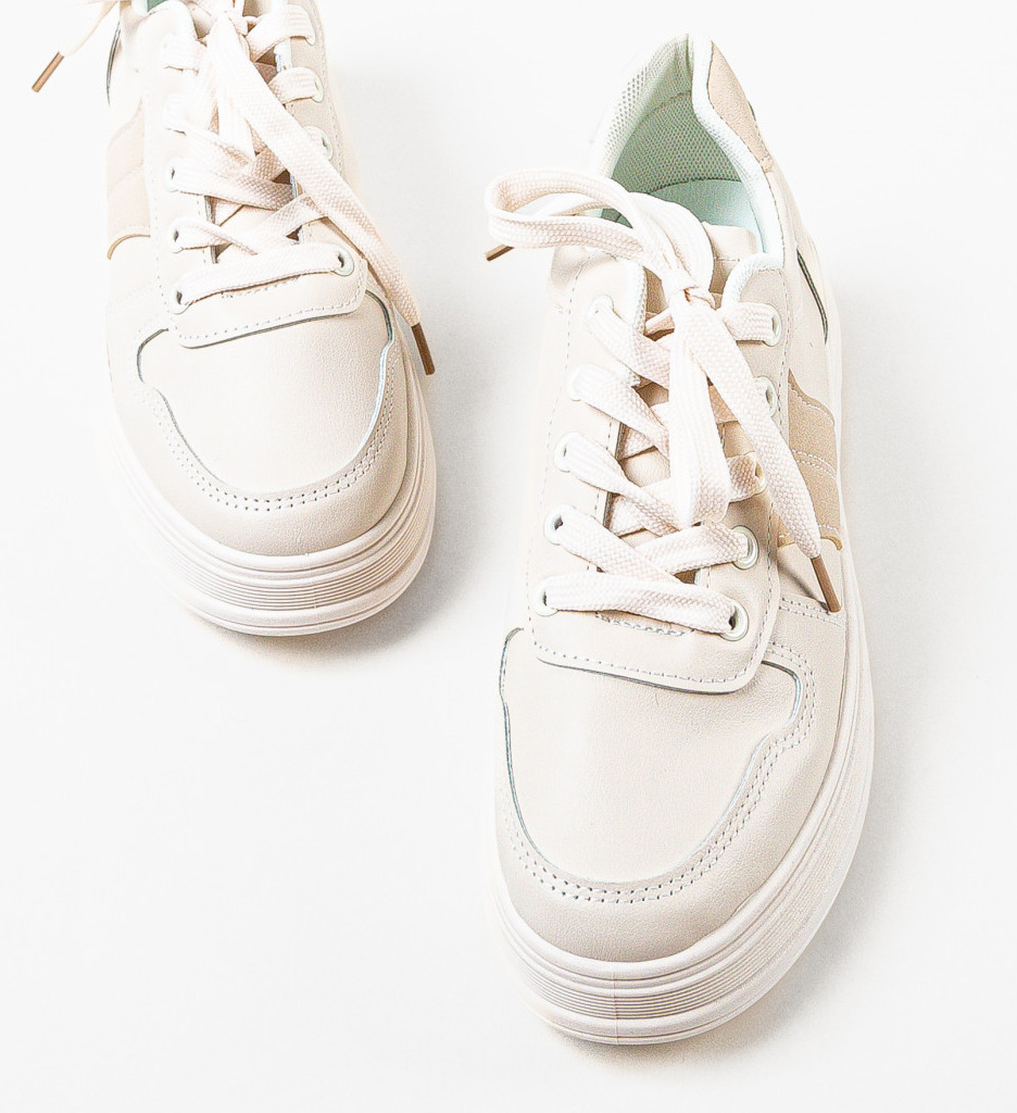 Sneakers Dama Callum Bej Confort - imagine 5