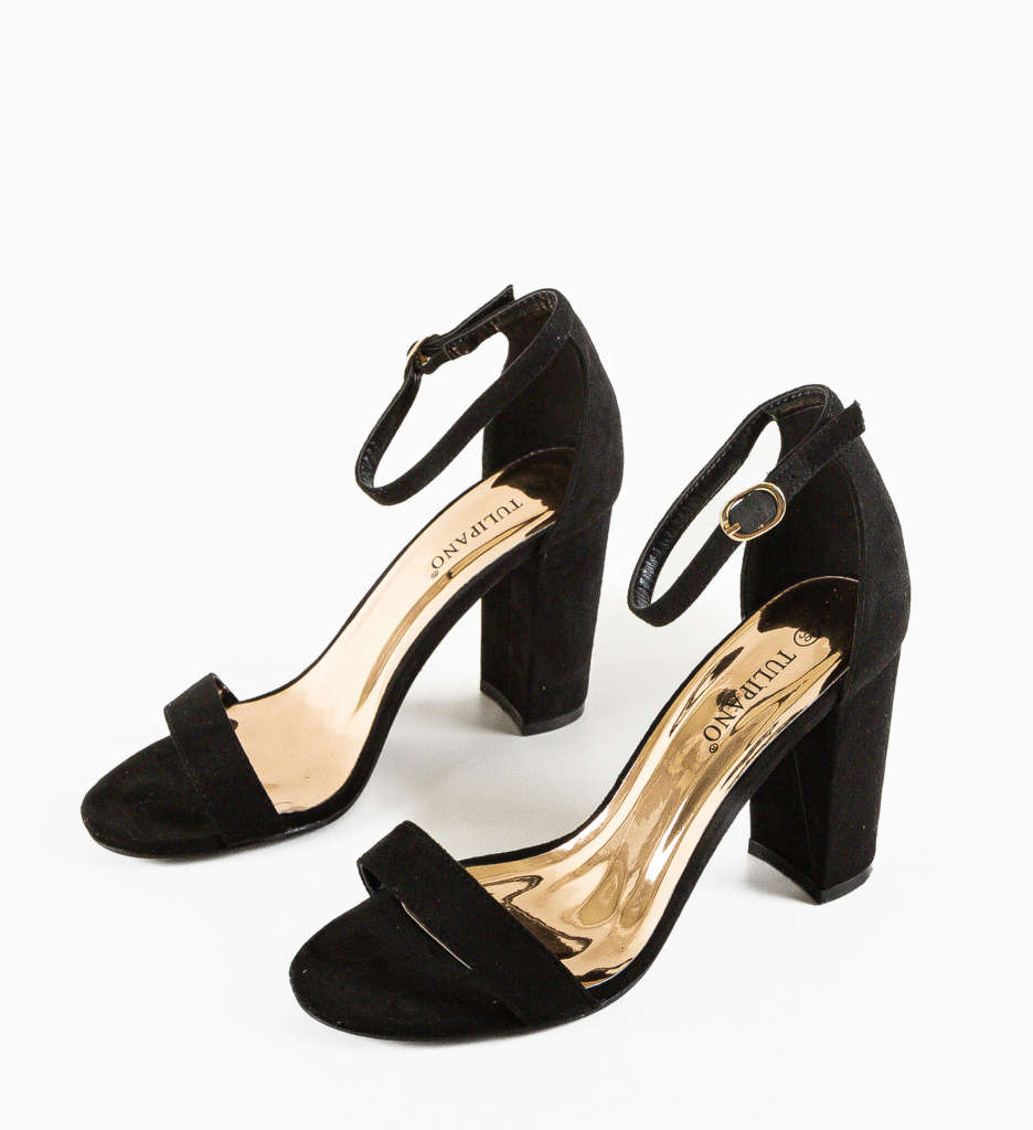 Sandale cu Toc Farf Negre | Eleganță Asigurată - imagine 8