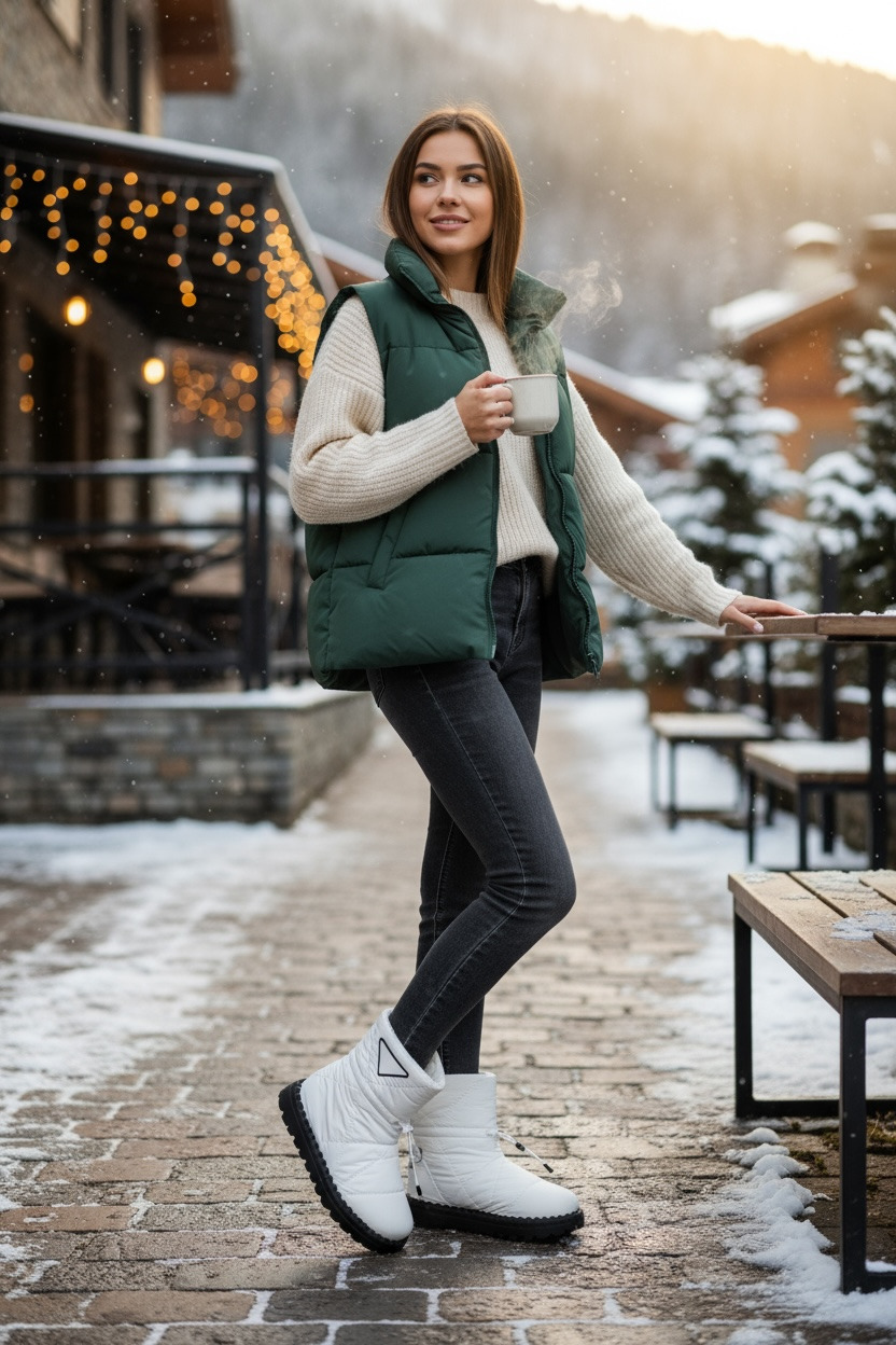 Ghete Dama Imblanite Albe | Stil și Confort