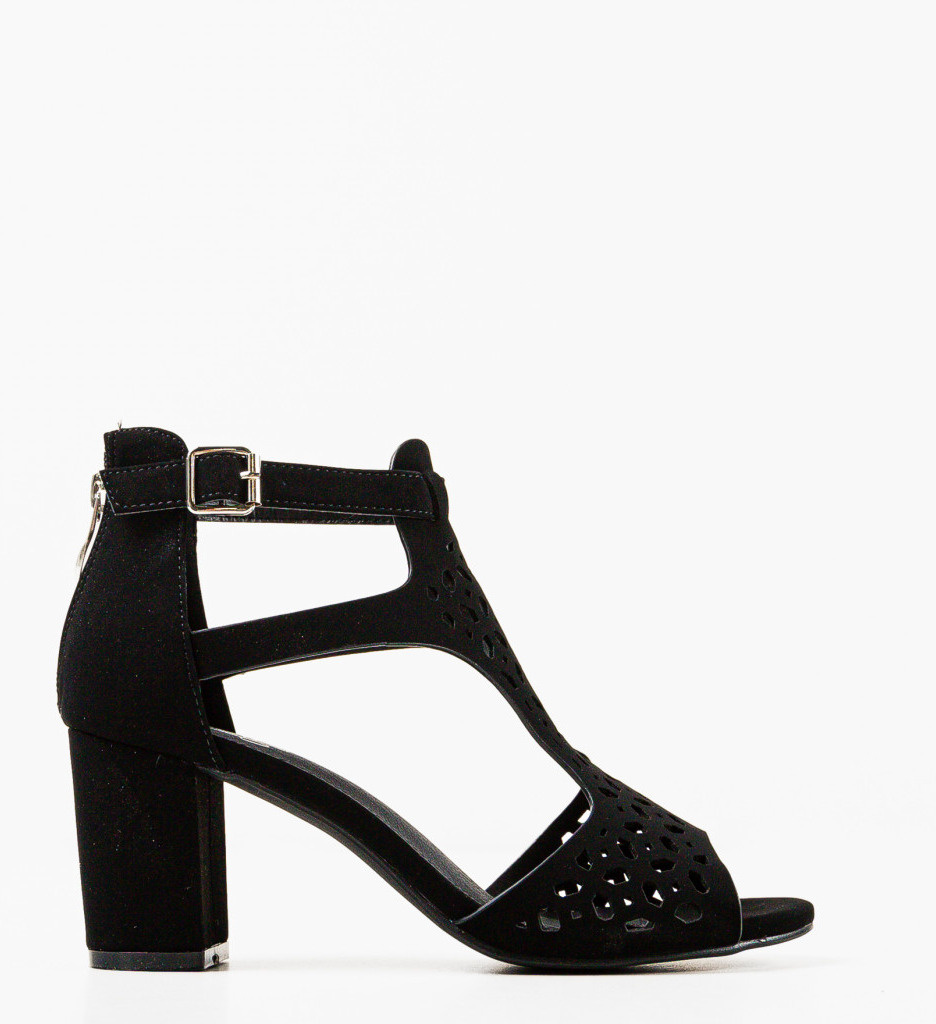 Sandale cu Toc Minison Negre - Eleganță Modernă - imagine 5