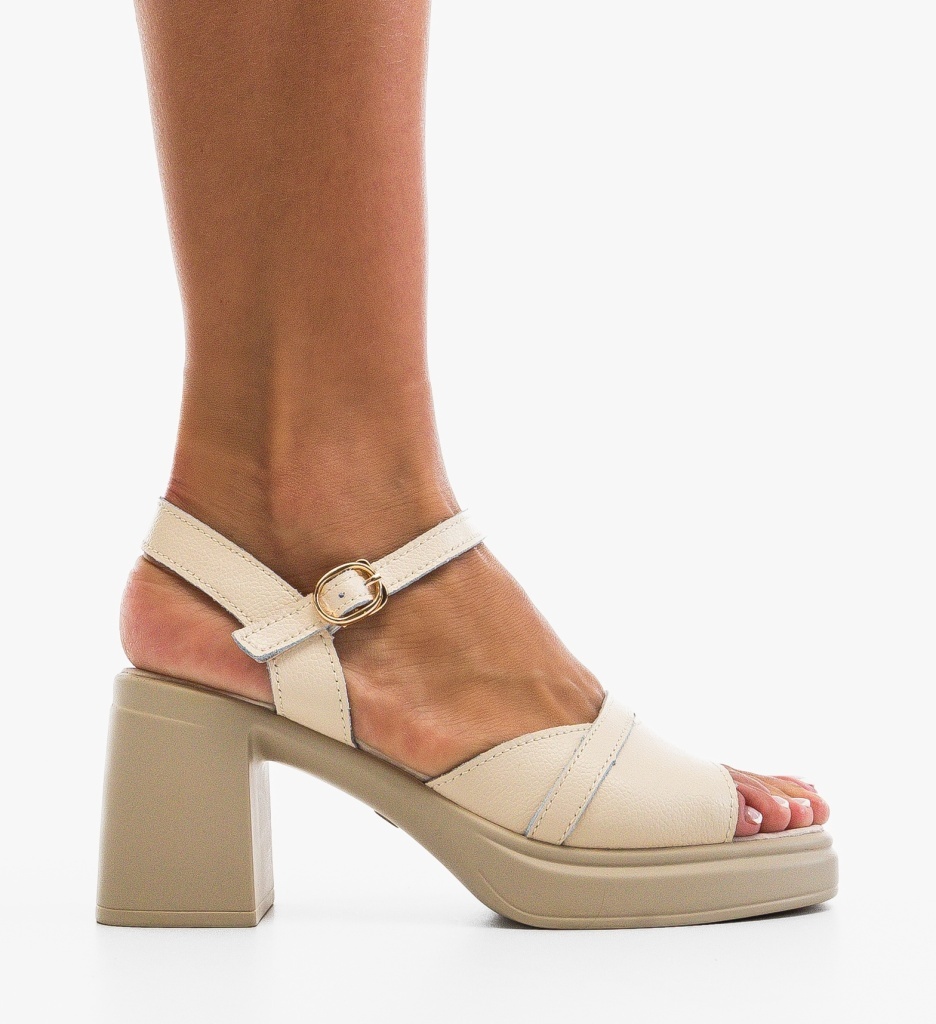 Sandale cu toc Gaguwa Bej – Eleganță și Stil - imagine 5