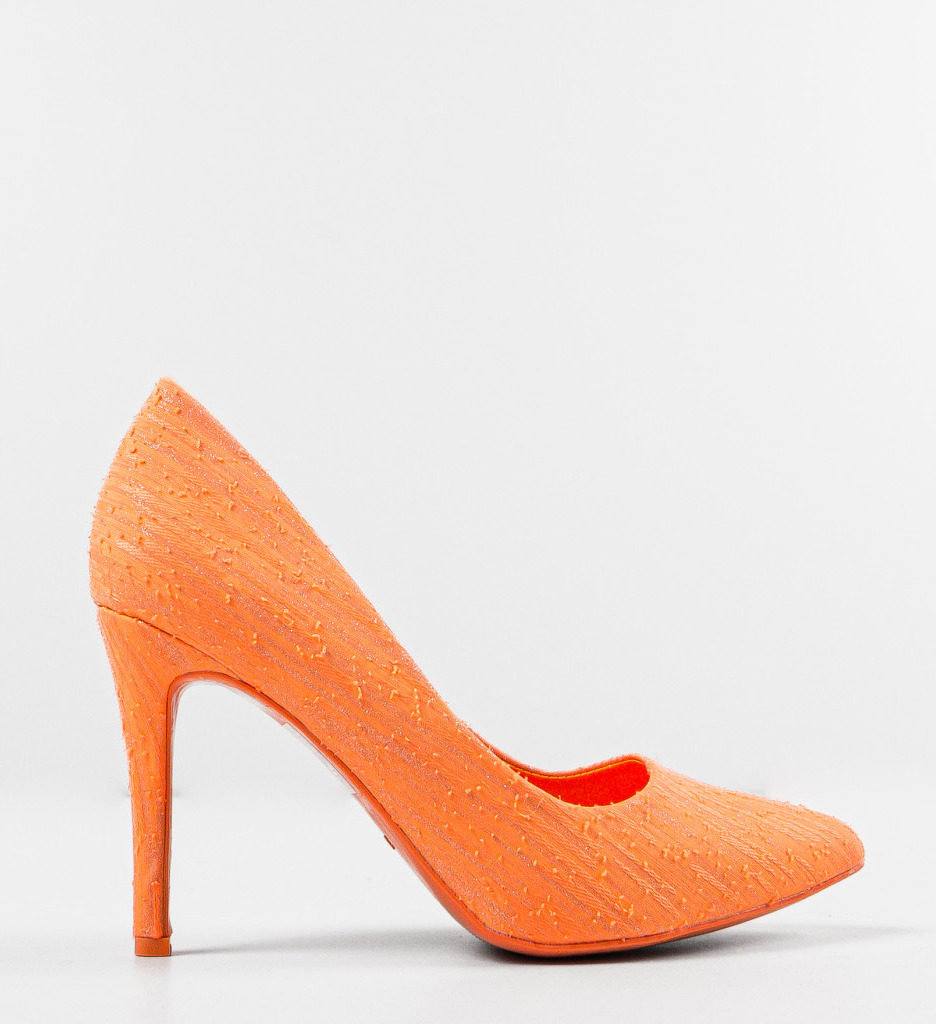 Pantofi Dama Alfred Portocalii | Look Remarcabil - imagine 4