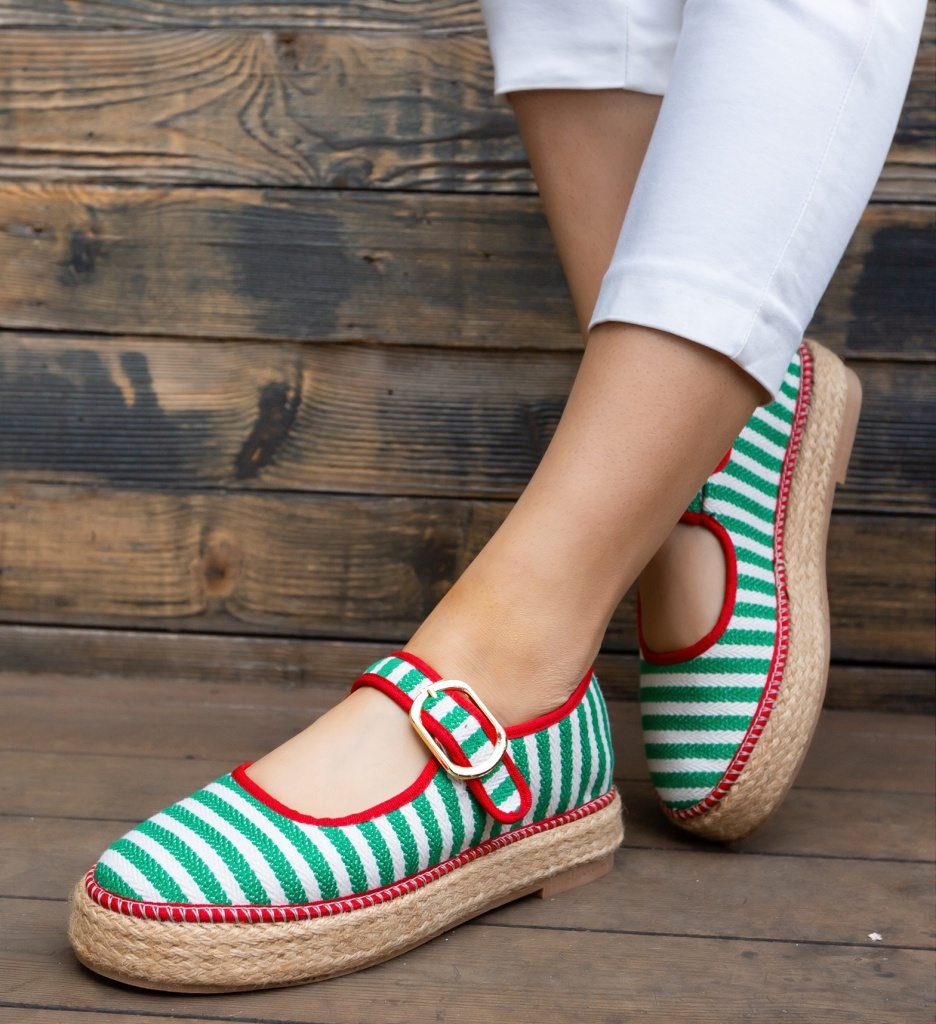 Espadrile Dama Verzi Gamny - Confort Casual - imagine 3