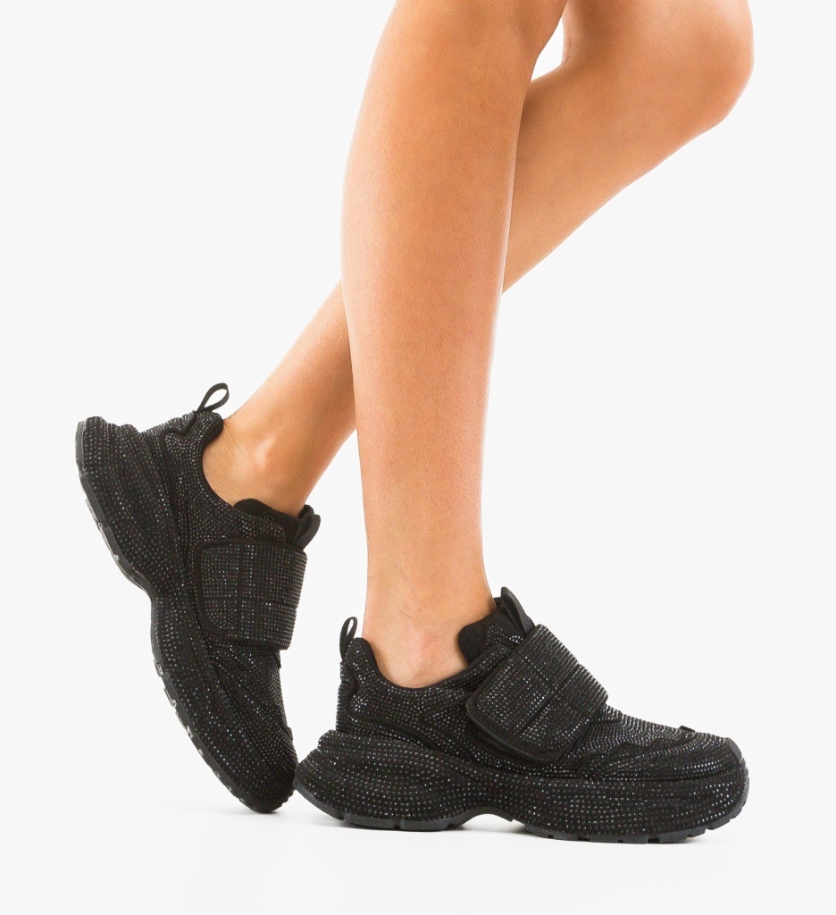 Sneakers Dama Tanba Negre - Confort și Stil Urban - imagine 3