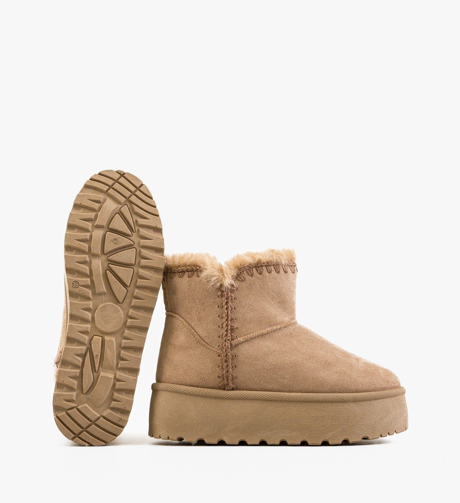 Cizme Comode Tip Ug Khaki | Confort Termic - imagine 8