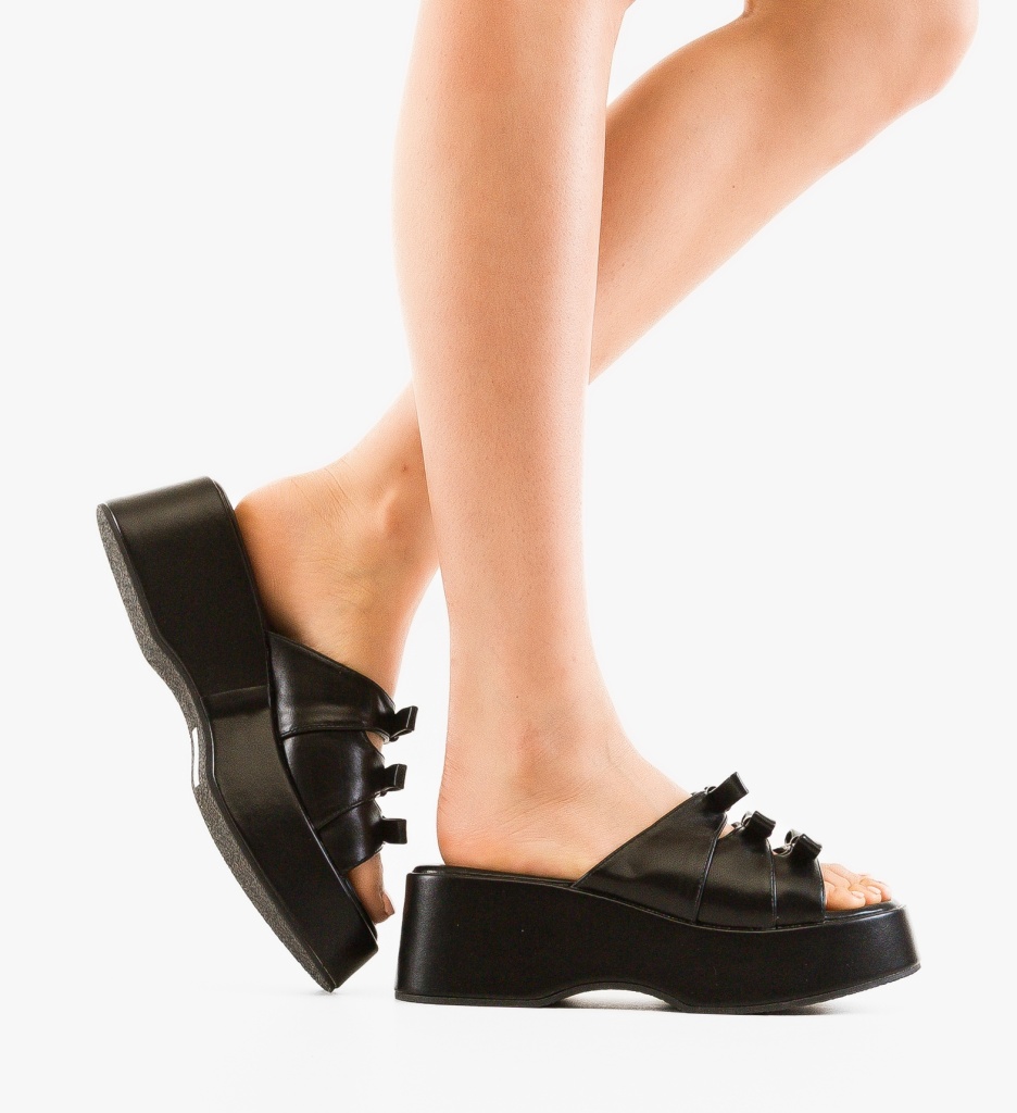 Sandale Platforme Anisa Negre | Eleganță Maximă - imagine 2