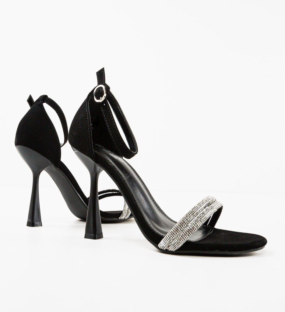 Sandale Toc Seoul Negre | Eleganță și Stil - imagine 8