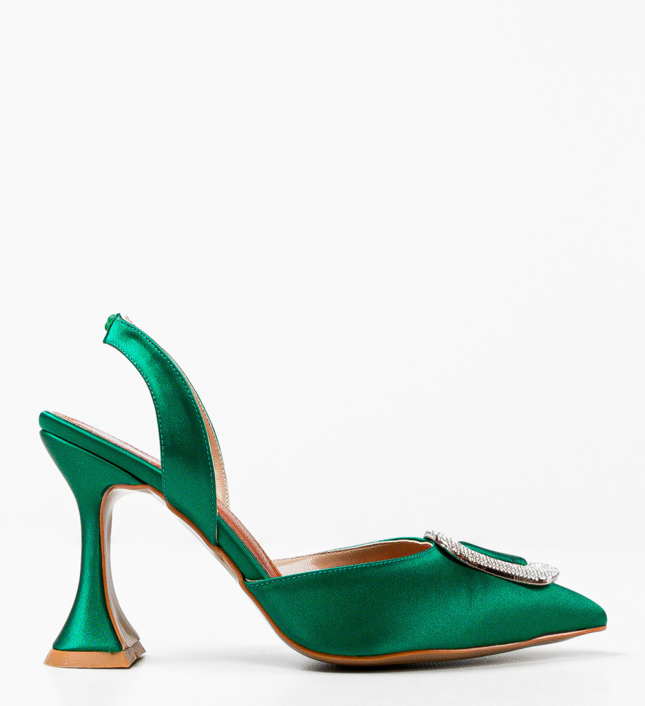 Pantofi Dama Verzi cu Toc | Eleganță Royal - imagine 4