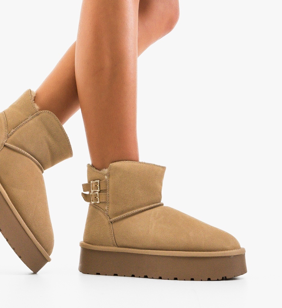 Cizme Tieme Bej Depurtat - Confort & Stil
