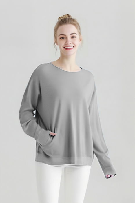 Pulover Elegant Gri cu Lurex | Shopika