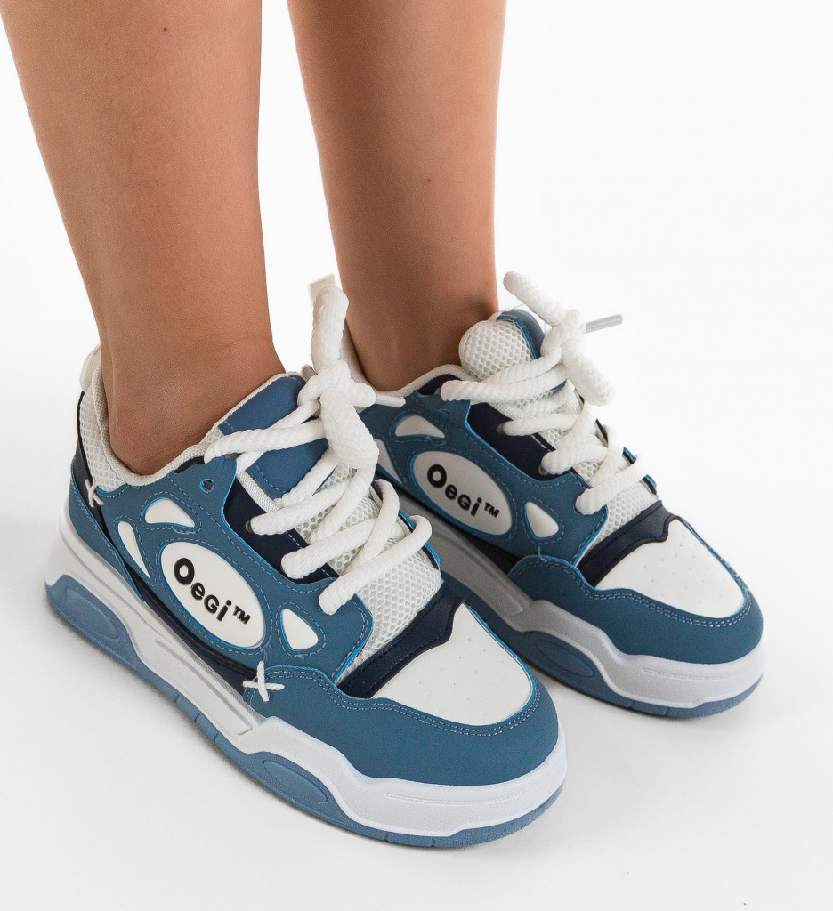 Pantofi Sport Scarl Albastri - Confort Maxim - imagine 2