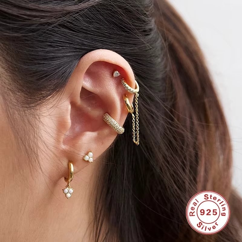 Cercel Ear Cuff Argint 925 Delis | Eleganță Aurie - imagine 2