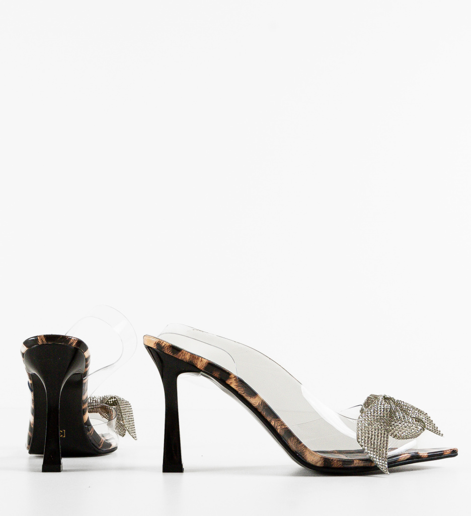 Sandale Dama Janle Print cu Toc Elegante - imagine 5