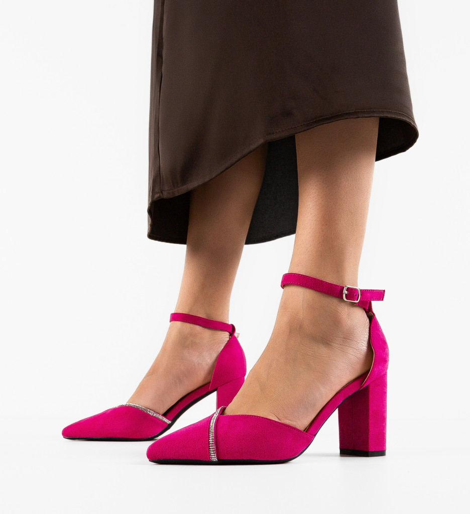 Pantofi cu Toc Hajag Fuchsia - Eleganță și Stil - imagine 3