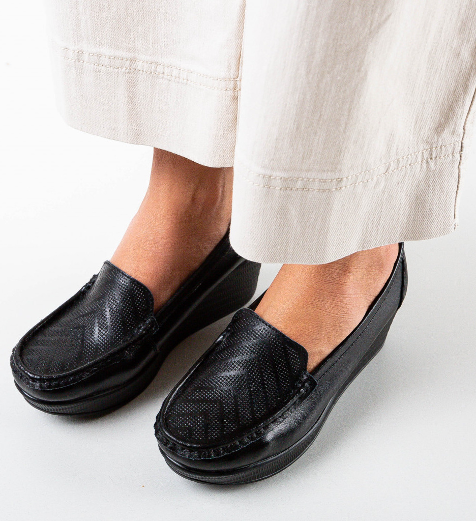 Pantofi Casual Ely Negri - Confort și Eleganță - imagine 4