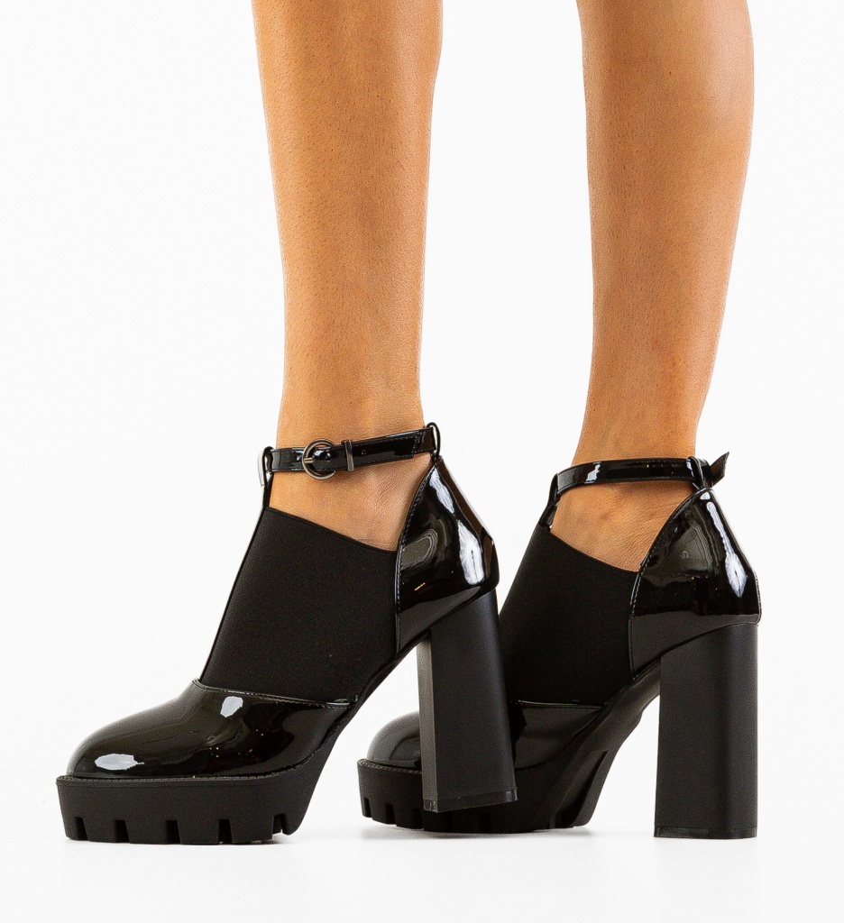 Botine Dama Wick Negre - Eleganță și Confort - imagine 3