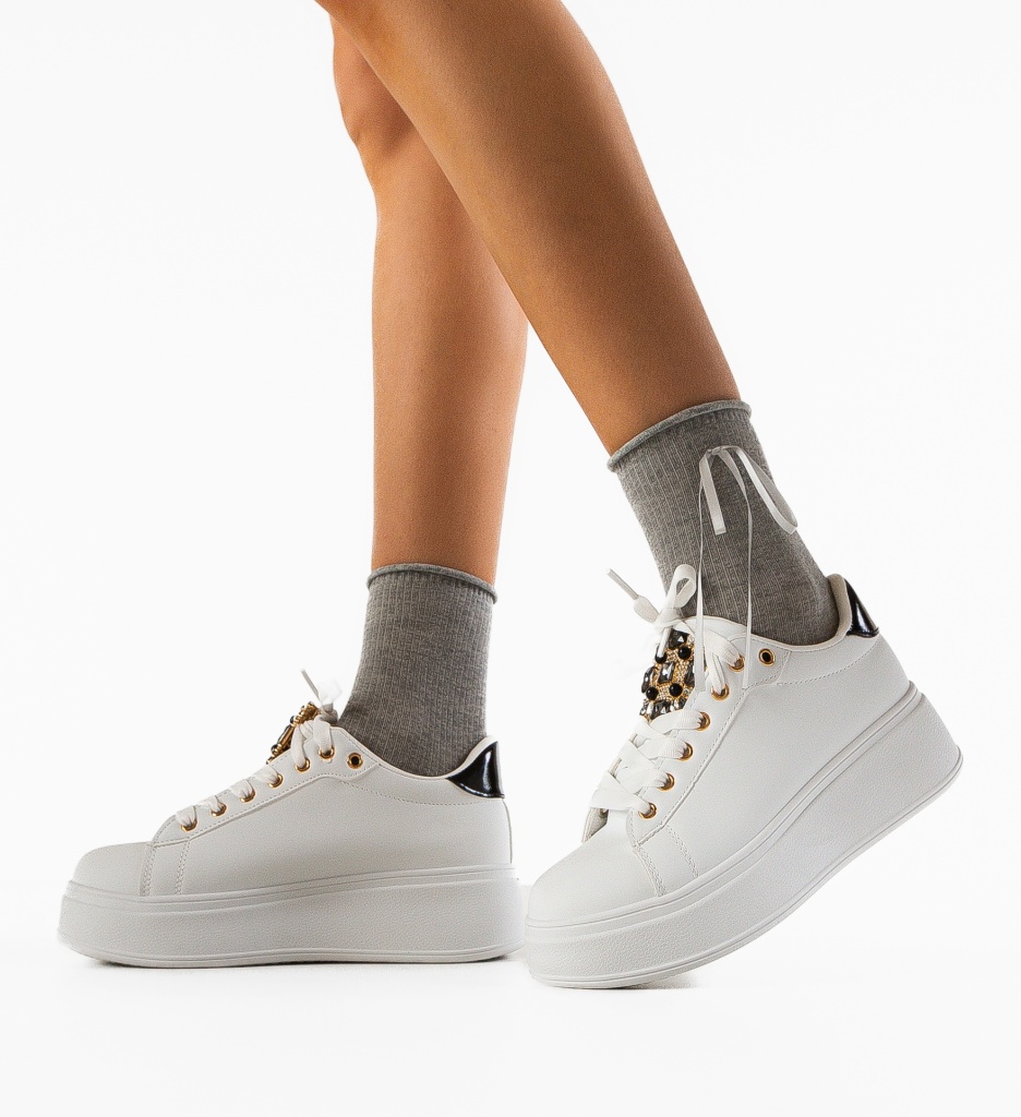 Sneakers Dama Tibby Albi - Confort și Stil