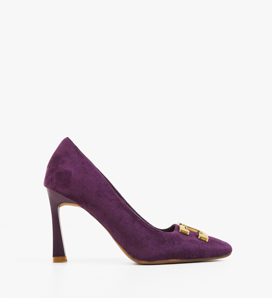 Pantofi cu Toc Mov Debora | Stil Eleganț - imagine 6