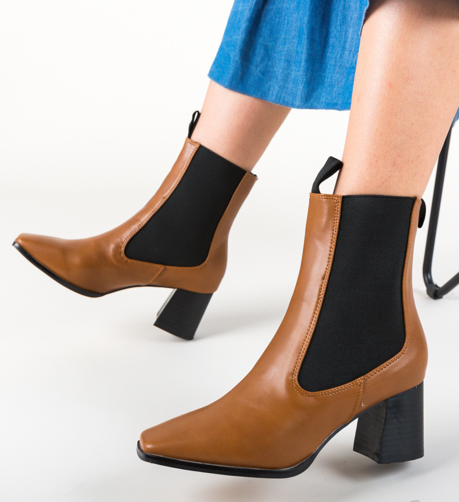 Botine Peach Camel - Eleganță și Confort - imagine 2