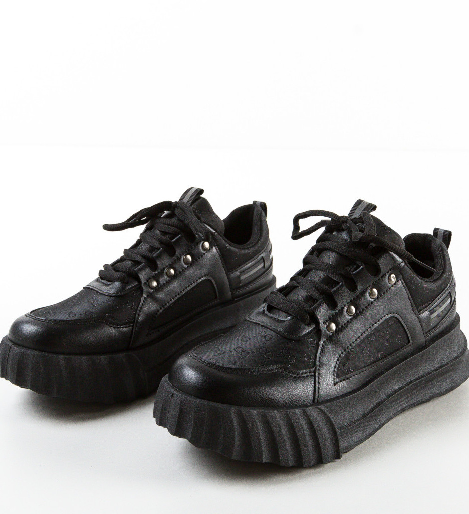 Sneakers Dama Aditya Negru - Confort si Stil - imagine 7