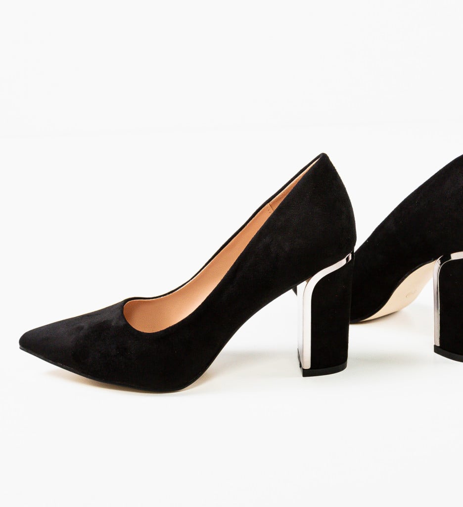 Pantofi Ayers Negri Eleganți cu Toc - imagine 12