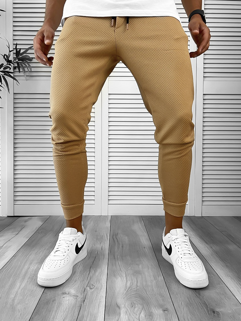 Pantaloni Trening Conici Maro - Stil Modern