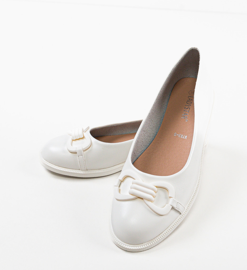Pantofi Casual Dama Valce Albi - Confort & Stil - imagine 4