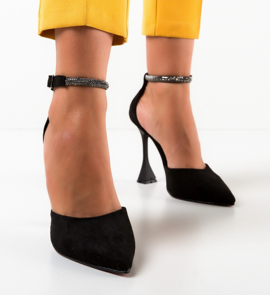 Pantofi Daiama Negri Eleganți cu Toc - imagine 2