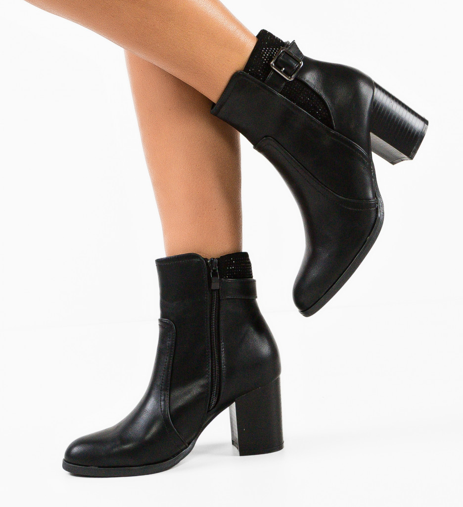 Botine Dama Kiana Negre | Eleganta si Confort - imagine 4