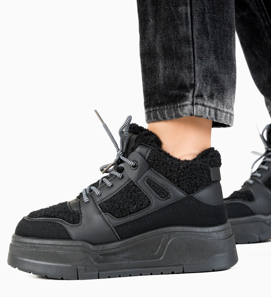 Sneakersi Dama Pupujen Negre - Confort și Stil