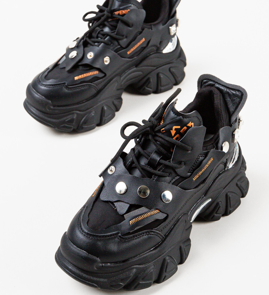 Sneakers dama Opening Negri - Confort & Stil - imagine 4