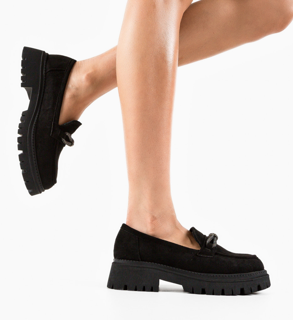 Pantofi Casual Dama Bovra Negri - Confort și Stil - imagine 2