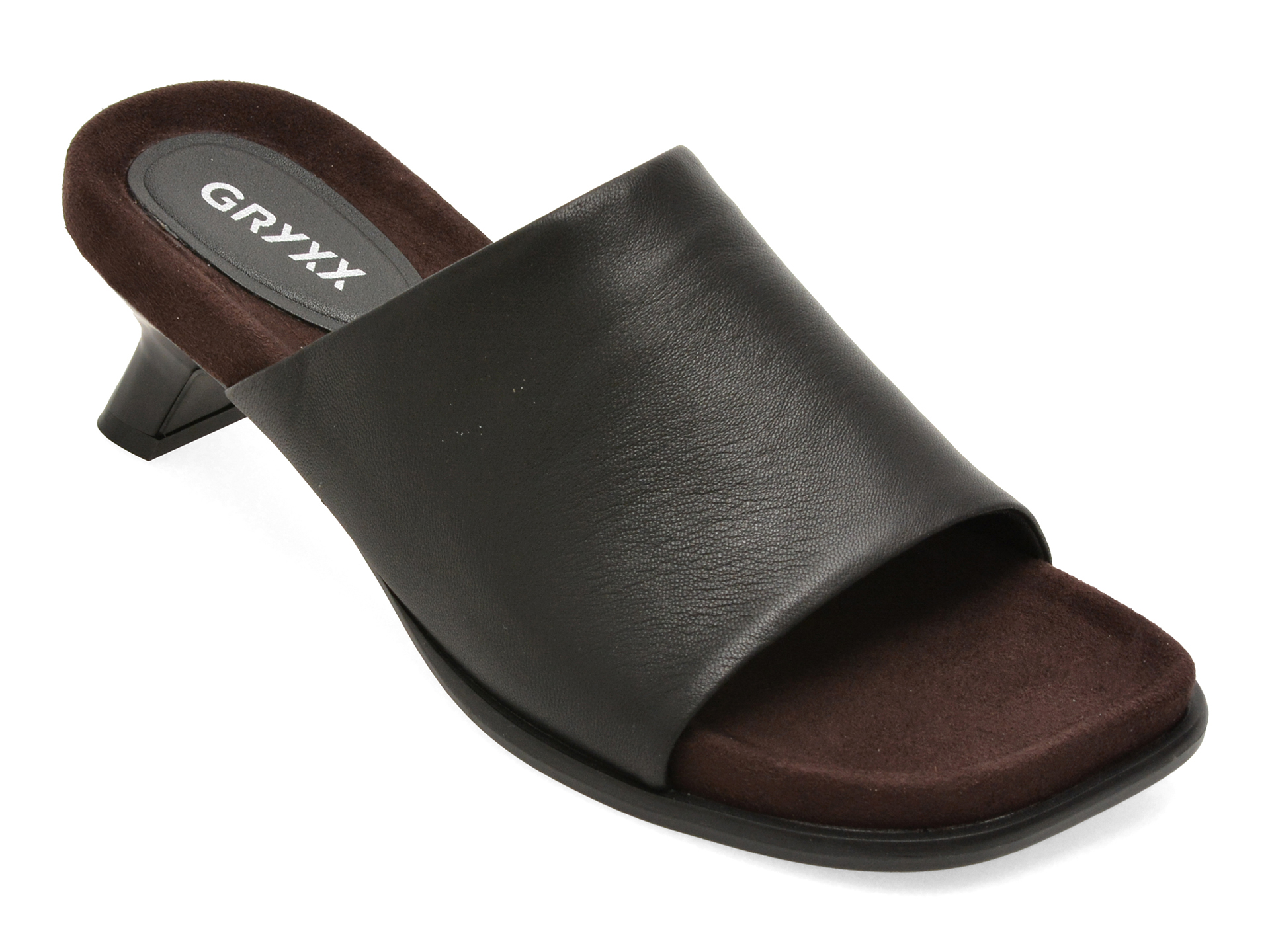 Papuci Eleganți GRYXX Negri din Piele Naturală