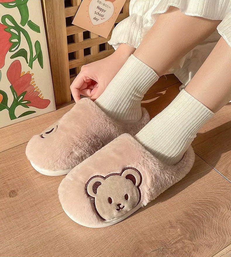 Papuci Fluffy Bears Roz Delis - Confort Maxi - imagine 4