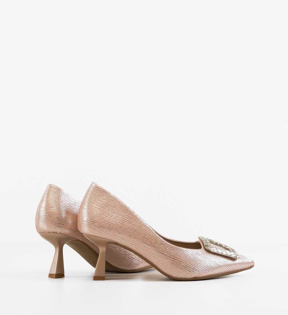 Pantofi cu Toc Chipili Aurii - Eleganță și Stil - imagine 4