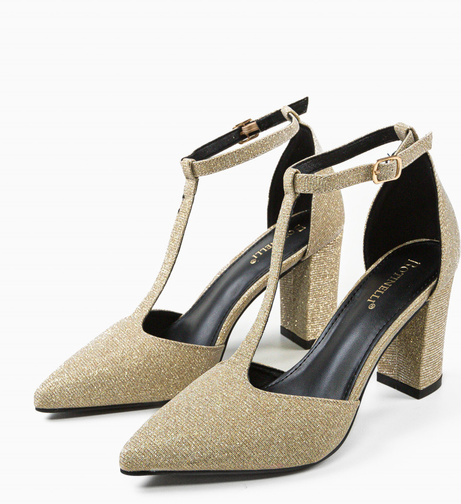Pantofi Dama Select Aurii - Eleganță Strălucitoare - imagine 5