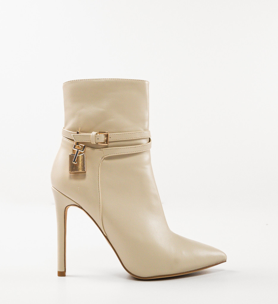Botine Dama Sharkbay Bej | Eleganță și Confort - imagine 4