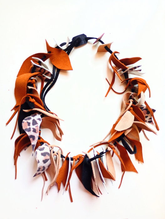 Colier Piele Naturală Shopika Animal Print