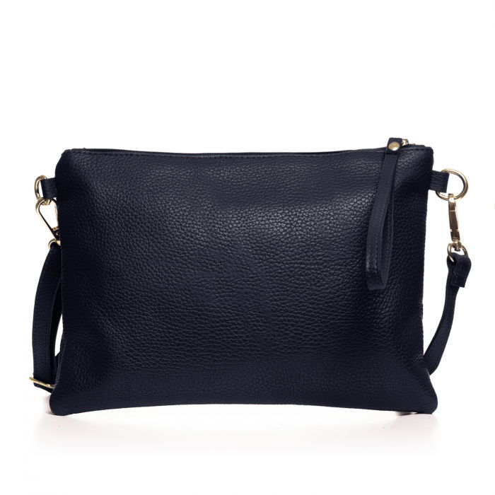 Geanta Crossbody Piele Naturala Bleumarin | Shopika